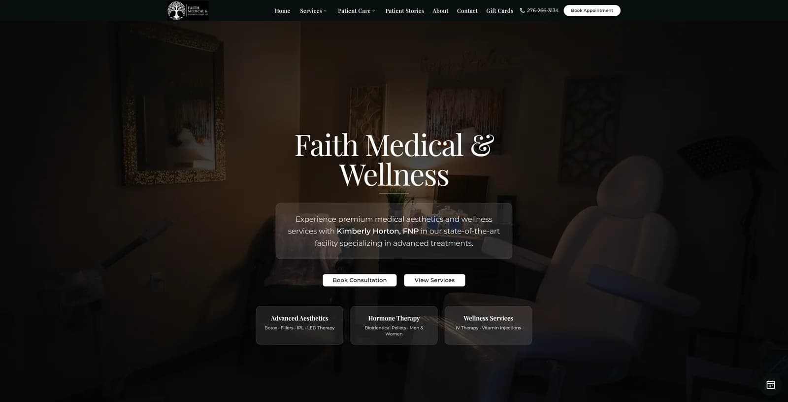 Faith Medical & Wellness Clinic website built by ProStart Solutions