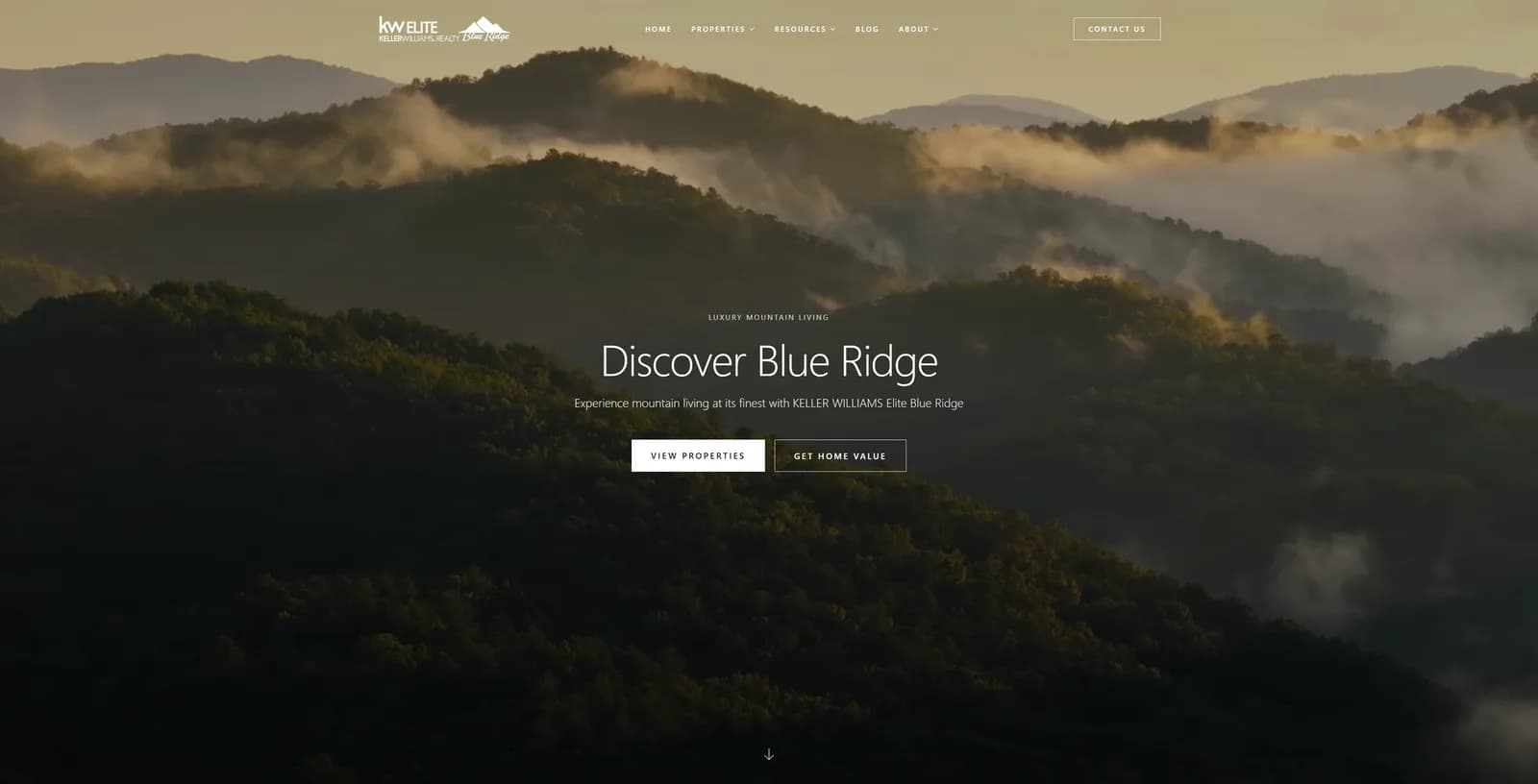 Keller Williams Realty Elite Blue Ridge website