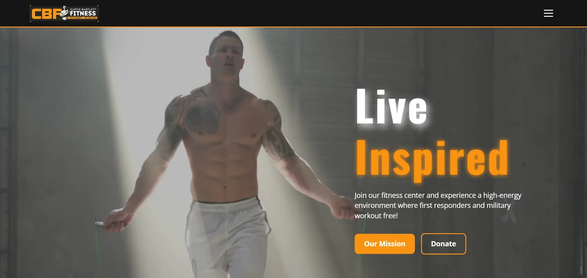 Curtis Bartlett Fitness website built by ProStart Solutions